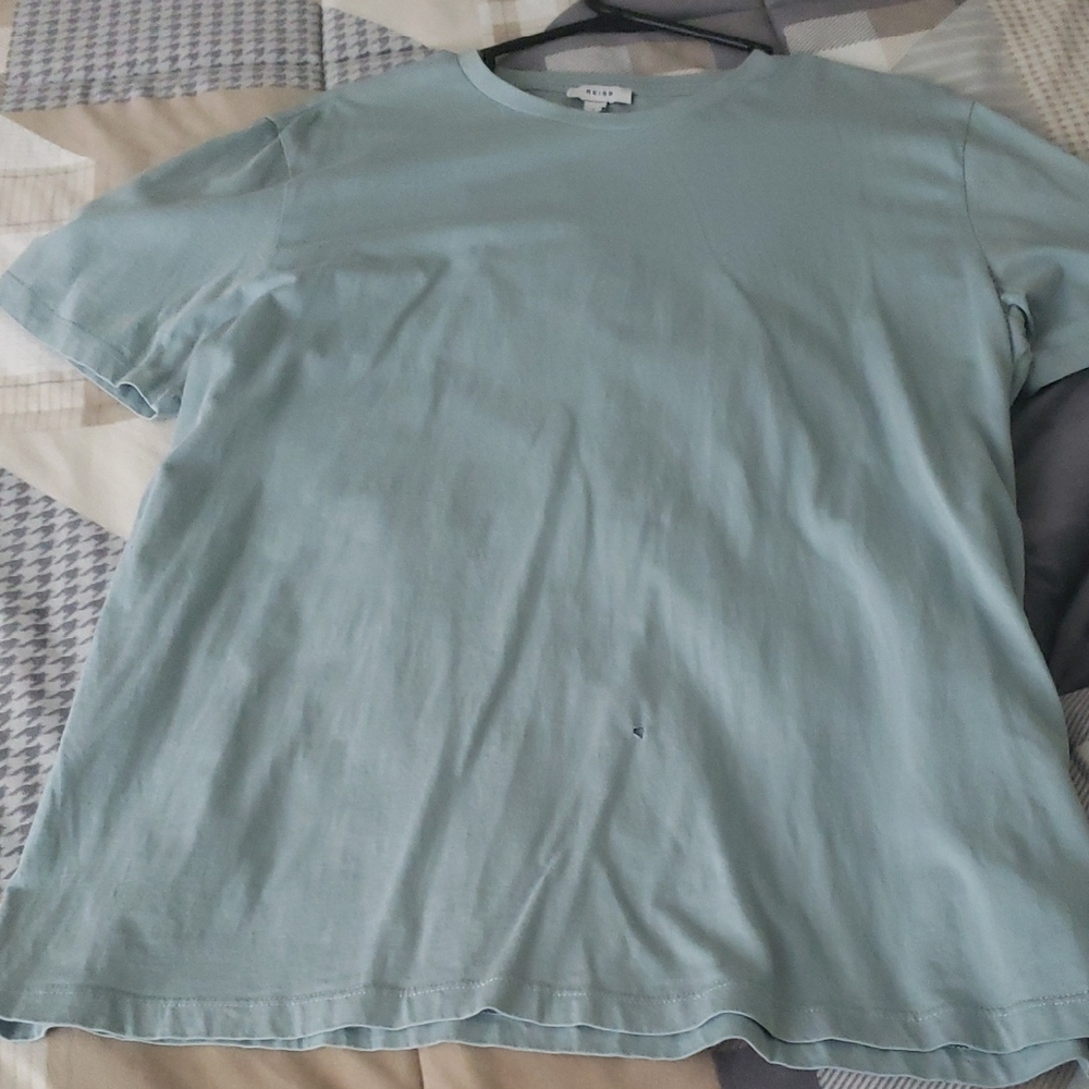 Reiss Blue Short Sleeve Tee Classic Crew Neck